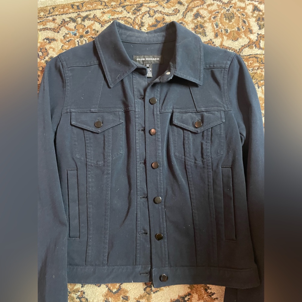 Club Monaco Black Jean Jacket XS
